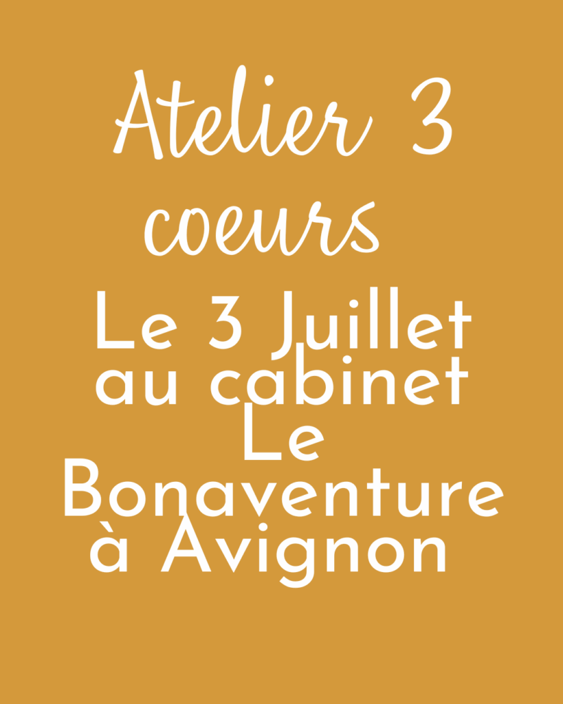 Evenement - anais authelain - atelier 3 coeurs 3 juillet